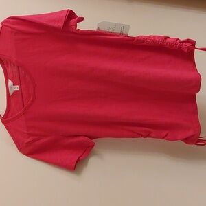 Pink cinch side t-shirt
